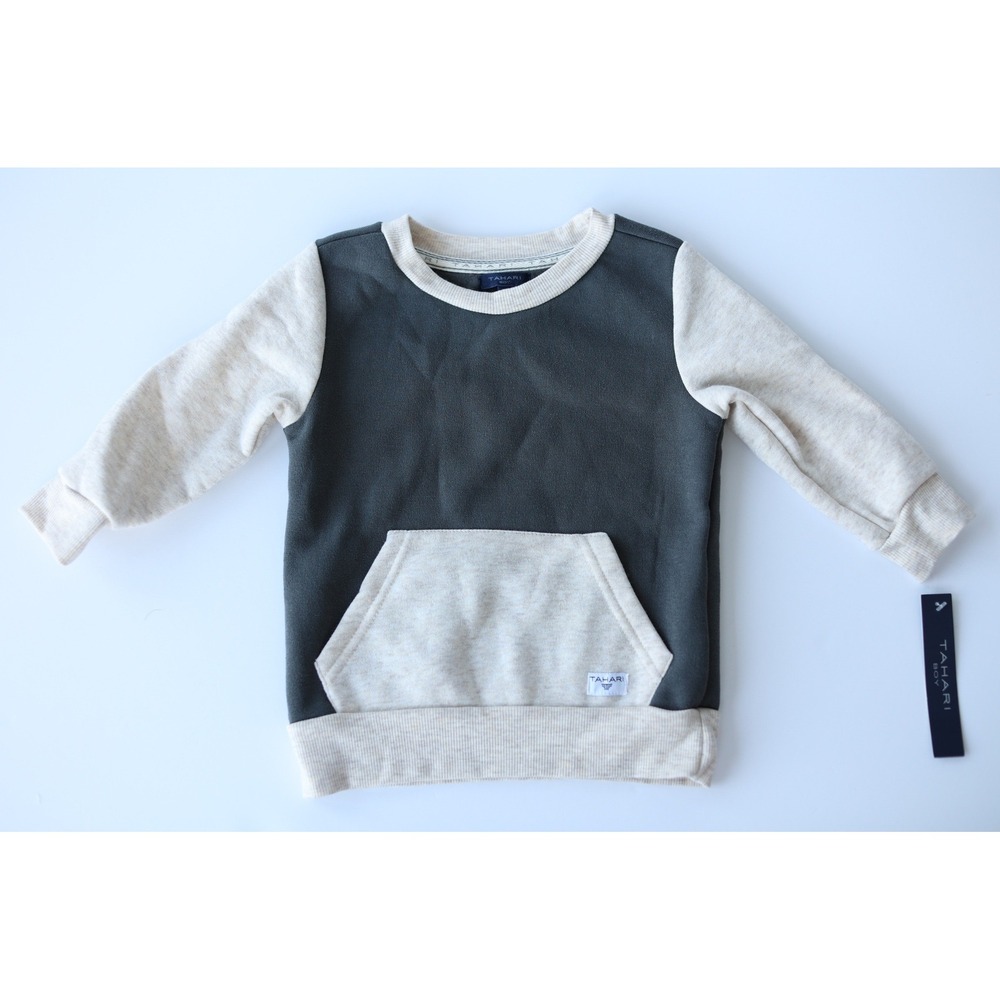 Tahari Boy Colorblock Pullover Sweatshirt 18M NWT